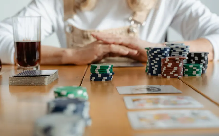 Beginner Golf Solitaire practice with cards arranged on a table